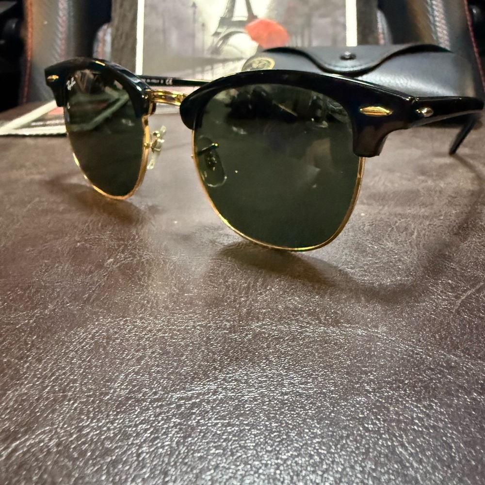 RayBan 3016 clubmaster W0365 Black/G15 dark green lens 51mm